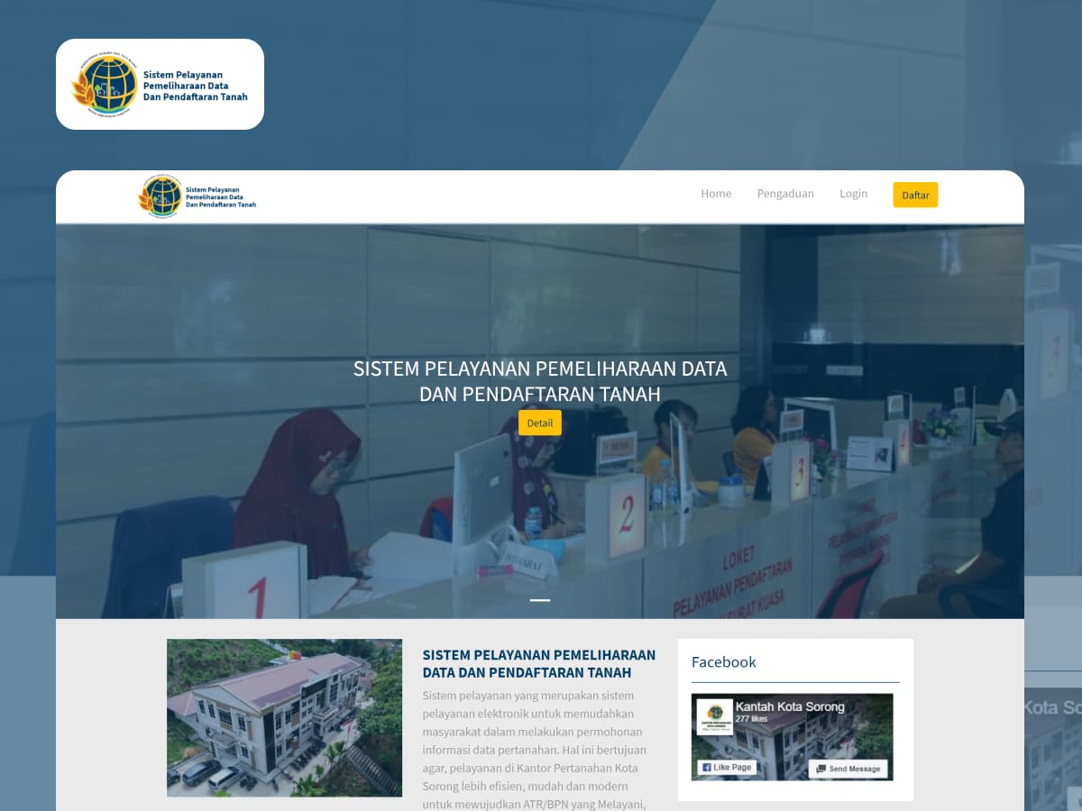 Land Registration and Data Maintenance Service System