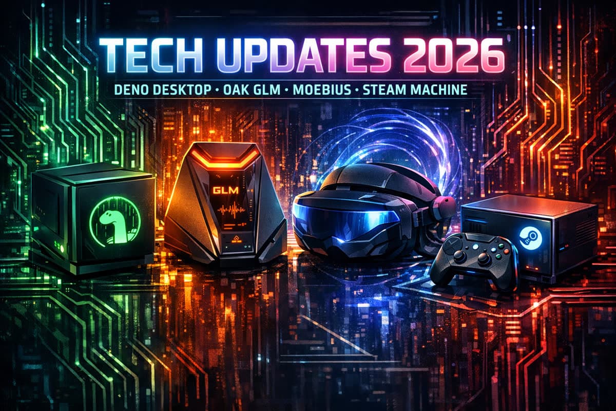 Tech Updates #1 — Deno Desktop, Oak, GLM-5.2, Moebius, Steam Machine